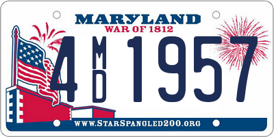 MD license plate 4MD1957