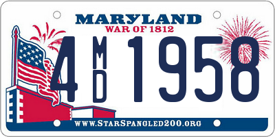 MD license plate 4MD1958