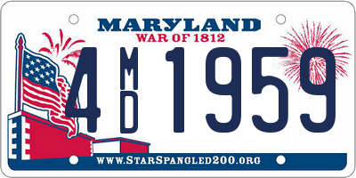 MD license plate 4MD1959