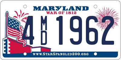 MD license plate 4MD1962