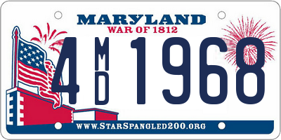 MD license plate 4MD1968