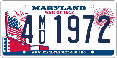 MD license plate 4MD1972