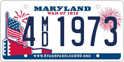 MD license plate 4MD1973