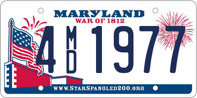 MD license plate 4MD1977