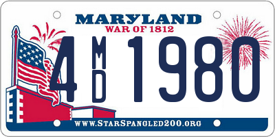 MD license plate 4MD1980