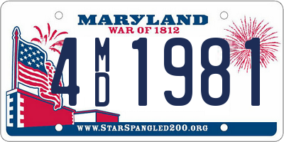 MD license plate 4MD1981