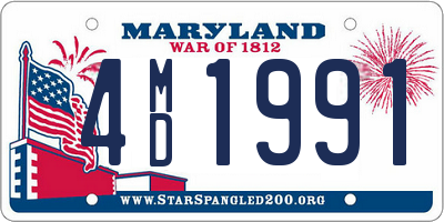 MD license plate 4MD1991