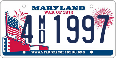 MD license plate 4MD1997