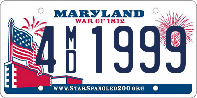 MD license plate 4MD1999