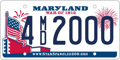 MD license plate 4MD2000