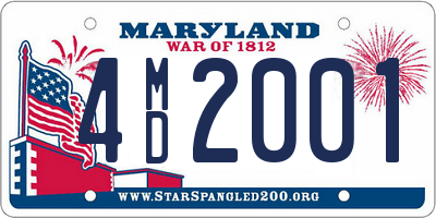 MD license plate 4MD2001