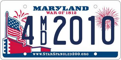 MD license plate 4MD2010