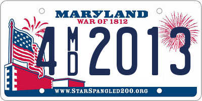 MD license plate 4MD2013