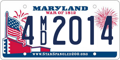 MD license plate 4MD2014