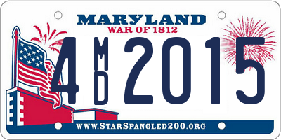 MD license plate 4MD2015