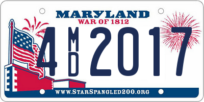 MD license plate 4MD2017