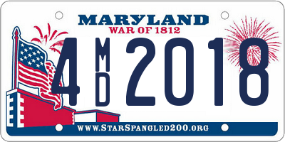 MD license plate 4MD2018