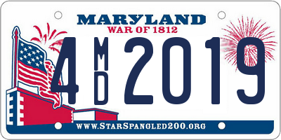 MD license plate 4MD2019