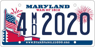 MD license plate 4MD2020