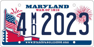 MD license plate 4MD2023