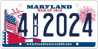 MD license plate 4MD2024