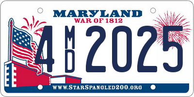 MD license plate 4MD2025