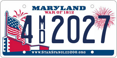 MD license plate 4MD2027