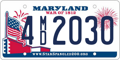 MD license plate 4MD2030