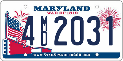 MD license plate 4MD2031