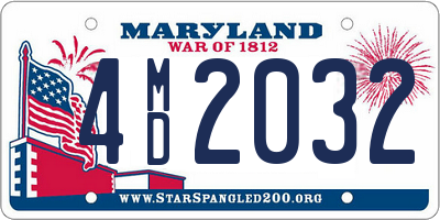 MD license plate 4MD2032