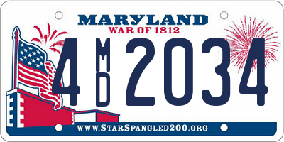 MD license plate 4MD2034