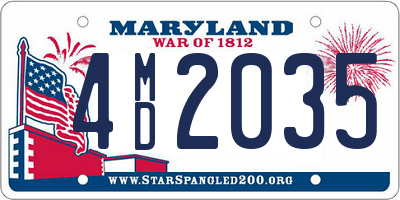 MD license plate 4MD2035