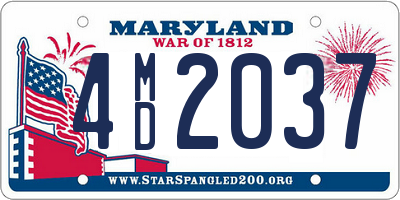 MD license plate 4MD2037