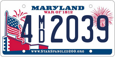 MD license plate 4MD2039