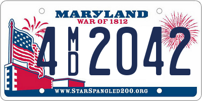 MD license plate 4MD2042