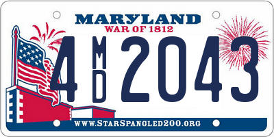 MD license plate 4MD2043