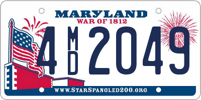 MD license plate 4MD2049