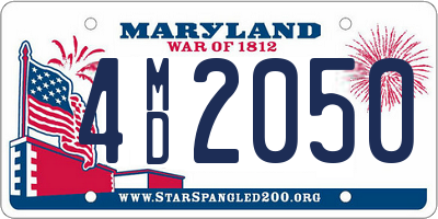 MD license plate 4MD2050