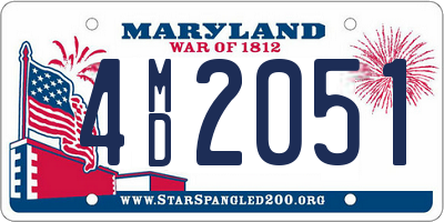 MD license plate 4MD2051