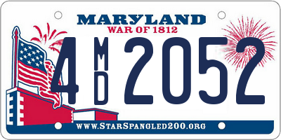 MD license plate 4MD2052