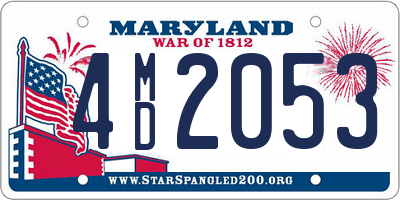 MD license plate 4MD2053