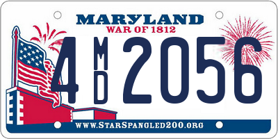 MD license plate 4MD2056