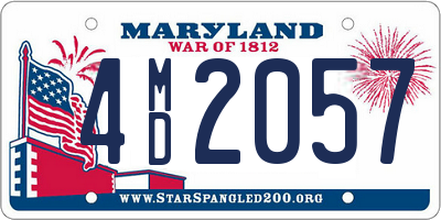 MD license plate 4MD2057