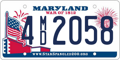 MD license plate 4MD2058