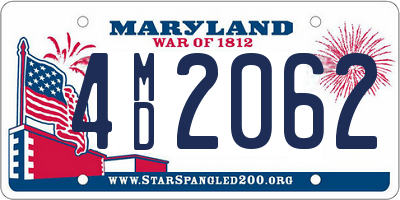 MD license plate 4MD2062