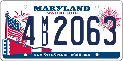 MD license plate 4MD2063