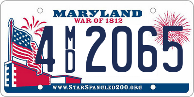 MD license plate 4MD2065