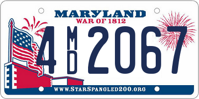 MD license plate 4MD2067