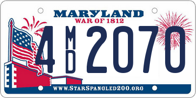 MD license plate 4MD2070