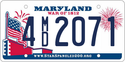 MD license plate 4MD2071